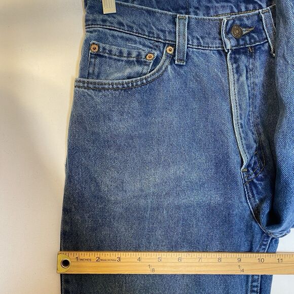 Vintage 90s Levis 512 Jeans Women 27 Blue High Rise Mom Tapered Leg Made USA - Picture 7 of 13